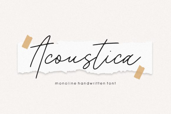 Acoustica: A Delicate Script Font for Editorial Elegance