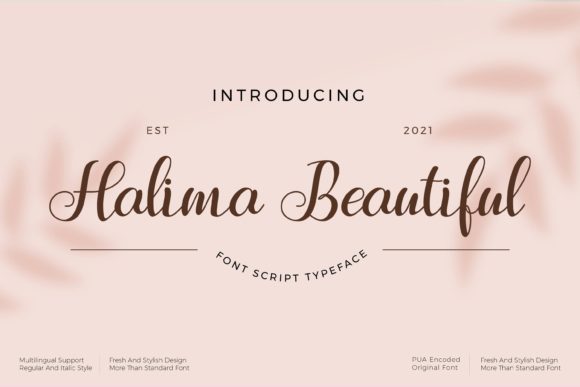 Halima Beautiful: A Script Font for Elegant Campaign Design