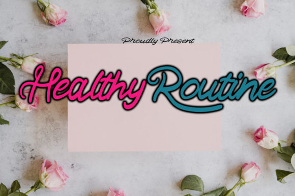 Healthy Routine: The Playful Script Font for Modern Web Design