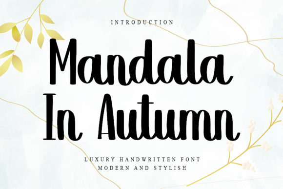 Mandala in Autumn: A Playful Script Font for Editorial Design