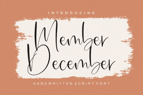 Member December: A Delicate Script Font for Editorial Design