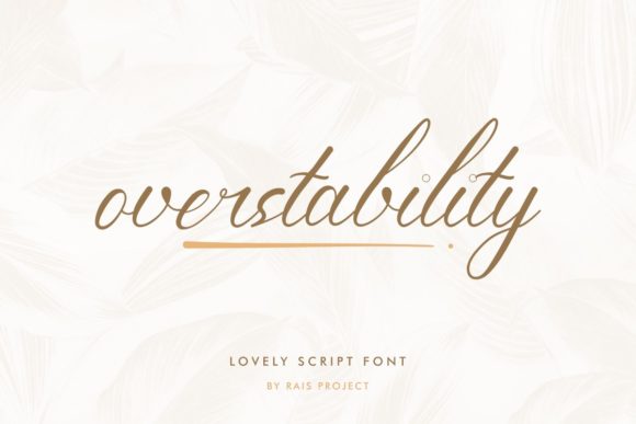 Overstability: The Elegant Script Font for Handmade Labels and Shop Branding