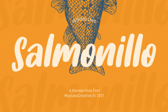 Salmonillo: A Paint-Brushed Script for Editorial Design