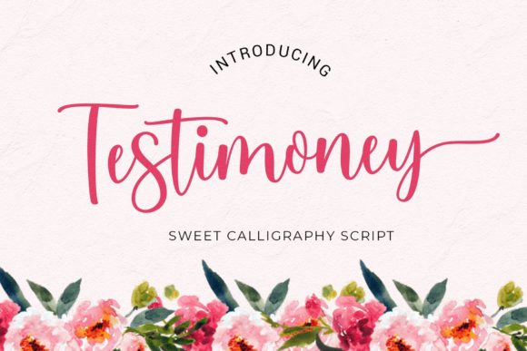 Testimoney: The Elegant Script Typeface for Editorial Design
